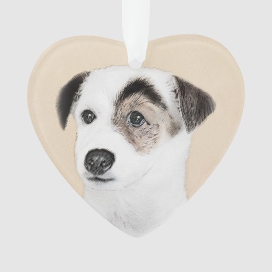 Parson Jack Russell Terrier 絵画's - Dog Art オーナメント (正面)