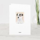 Parson Jack Russell Terrier 絵画's - Dog Art カード (裏面)