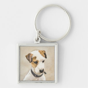 Parson Jack Russell Terrier 絵画's - Dog Art キーホルダー