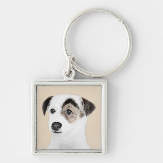 Parson Jack Russell Terrier 絵画's - Dog Art キーホルダー (正面)