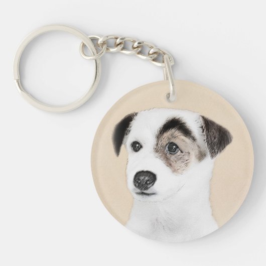 Parson Jack Russell Terrier 絵画's - Dog Art キーホルダー (正面)
