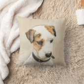 Parson Jack Russell Terrier 絵画's - Dog Art クッション (ブランケット)