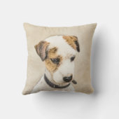 Parson Jack Russell Terrier 絵画's - Dog Art クッション (裏面)