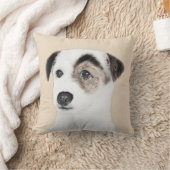 Parson Jack Russell Terrier 絵画's - Dog Art クッション (ブランケット)
