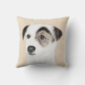 Parson Jack Russell Terrier 絵画's - Dog Art クッション (裏面)