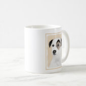 Parson Jack Russell Terrier 絵画's - Dog Art コーヒーマグカップ (正面右)