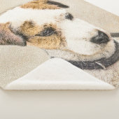Parson Jack Russell Terrier 絵画's - Dog Art シェルパブランケット (3/4)