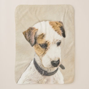 Parson Jack Russell Terrier 絵画's - Dog Art シェルパブランケット