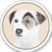 Parson Jack Russell Terrier 絵画's - Dog Art シール (正面)