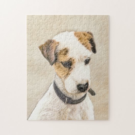 Parson Jack Russell Terrier 絵画's - Dog Art ジグソーパズル (縦)
