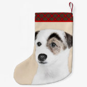 Parson Jack Russell Terrier 絵画's - Dog Art スモールクリスマスストッキング (裏面)