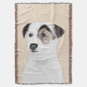 Parson Jack Russell Terrier 絵画's - Dog Art スローブランケット