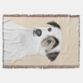 Parson Jack Russell Terrier 絵画's - Dog Art スローブランケット (正面)