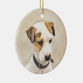 Parson Jack Russell Terrier 絵画's - Dog Art セラミックオーナメント (右)