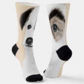 Parson Jack Russell Terrier 絵画's - Dog Art ソックス (傾斜あり)