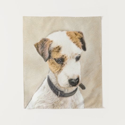 Parson Jack Russell Terrier 絵画's - Dog Art タペストリー (正面)