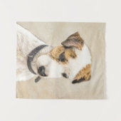 Parson Jack Russell Terrier 絵画's - Dog Art タペストリー (正面(横))