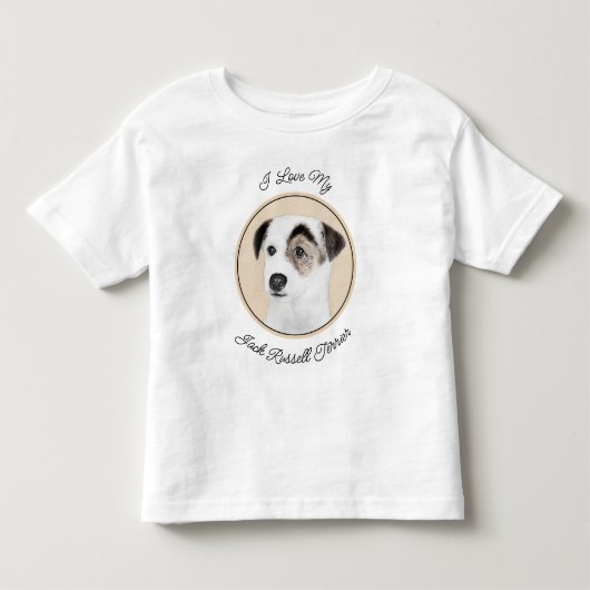 Parson Jack Russell Terrier 絵画's - Dog Art トドラーTシャツ (正面)