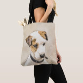 Parson Jack Russell Terrier 絵画's - Dog Art トートバッグ (クローズアップ)