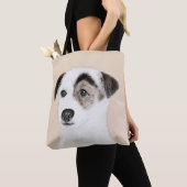 Parson Jack Russell Terrier 絵画's - Dog Art トートバッグ (クローズアップ)
