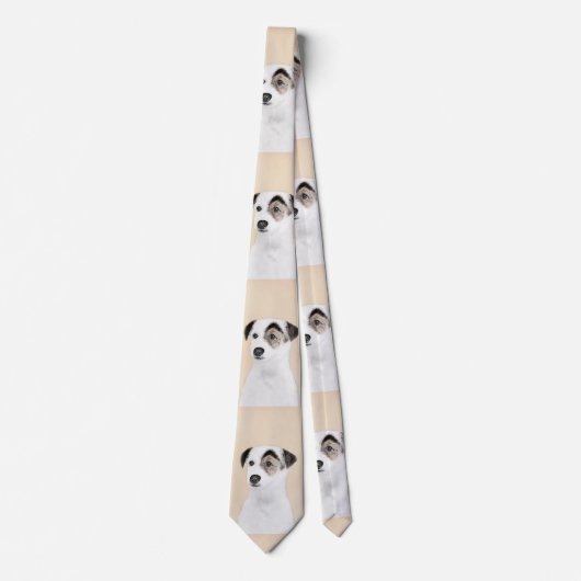 Parson Jack Russell Terrier 絵画's - Dog Art ネクタイ (正面)
