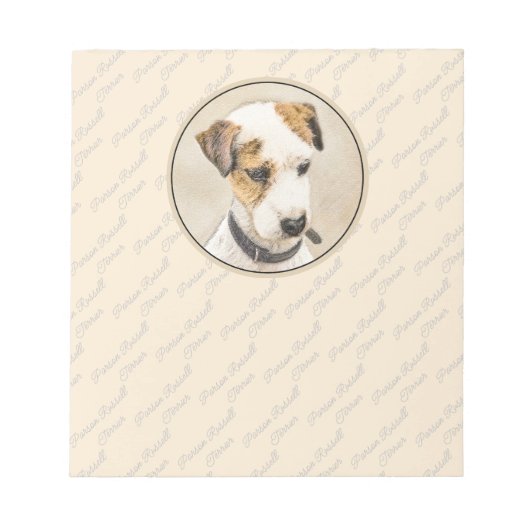 Parson Jack Russell Terrier 絵画's - Dog Art ノートパッド (正面)