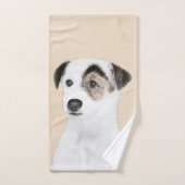 Parson Jack Russell Terrier 絵画's - Dog Art バスタオルセット (ハンドタオル)