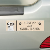 Parson Jack Russell Terrier 絵画's - Dog Art バンパーステッカー (車上)