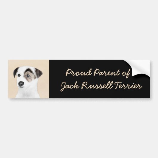 Parson Jack Russell Terrier 絵画's - Dog Art バンパーステッカー (正面)