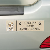 Parson Jack Russell Terrier 絵画's - Dog Art バンパーステッカー (車上)