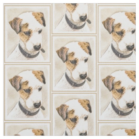 Parson Jack Russell Terrier 絵画's - Dog Art ファブリック (見本)