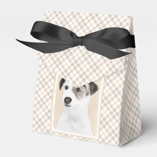 Parson Jack Russell Terrier 絵画's - Dog Art フェイバーボックス (正面サイド)