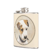Parson Jack Russell Terrier 絵画's - Dog Art フラスク (左)