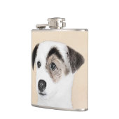 Parson Jack Russell Terrier 絵画's - Dog Art フラスク (左)