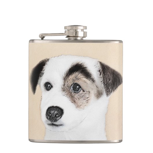 Parson Jack Russell Terrier 絵画's - Dog Art フラスク (正面)
