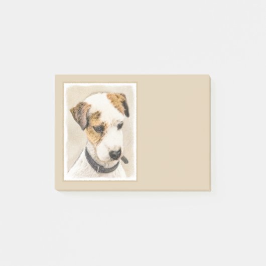 Parson Jack Russell Terrier 絵画's - Dog Art ポストイット (正面)
