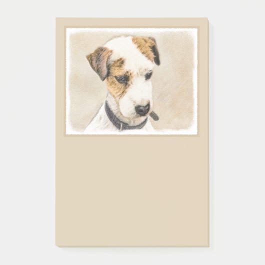 Parson Jack Russell Terrier 絵画's - Dog Art ポストイット (正面)