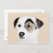 Parson Jack Russell Terrier 絵画's - Dog Art ポストカード (正面/裏面)