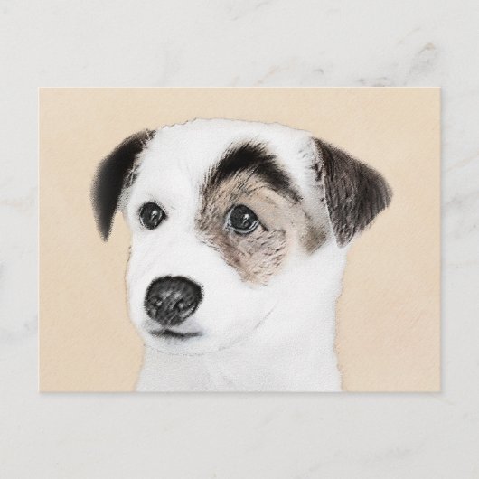 Parson Jack Russell Terrier 絵画's - Dog Art ポストカード (正面)