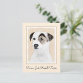 Parson Jack Russell Terrier 絵画's - Dog Art ポストカード (スタンド正面)