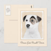 Parson Jack Russell Terrier 絵画's - Dog Art ポストカード (正面/裏面)