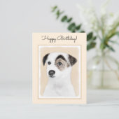 Parson Jack Russell Terrier 絵画's - Dog Art ポストカード (スタンド正面)