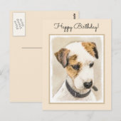 Parson Jack Russell Terrier 絵画's - Dog Art ポストカード (正面/裏面)