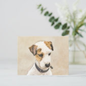 Parson Jack Russell Terrier 絵画's - Dog Art ポストカード (スタンド正面)