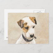Parson Jack Russell Terrier 絵画's - Dog Art ポストカード (正面/裏面)