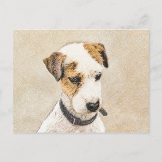 Parson Jack Russell Terrier 絵画's - Dog Art ポストカード (正面)