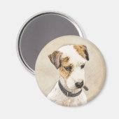 Parson Jack Russell Terrier 絵画's - Dog Art マグネット (正面/裏面)