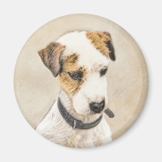 Parson Jack Russell Terrier 絵画's - Dog Art マグネット (正面)
