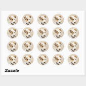 Parson Jack Russell Terrier 絵画's - Dog Art ラウンドシール (シート)