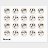 Parson Jack Russell Terrier 絵画's - Dog Art ラウンドシール (シート)